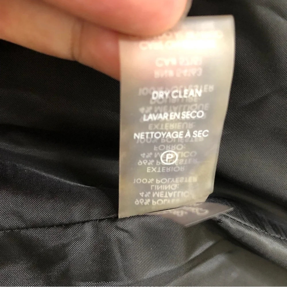 NWT Calvin Klein Tweed Sequin Long Coat 6 - Picture 11 of 13